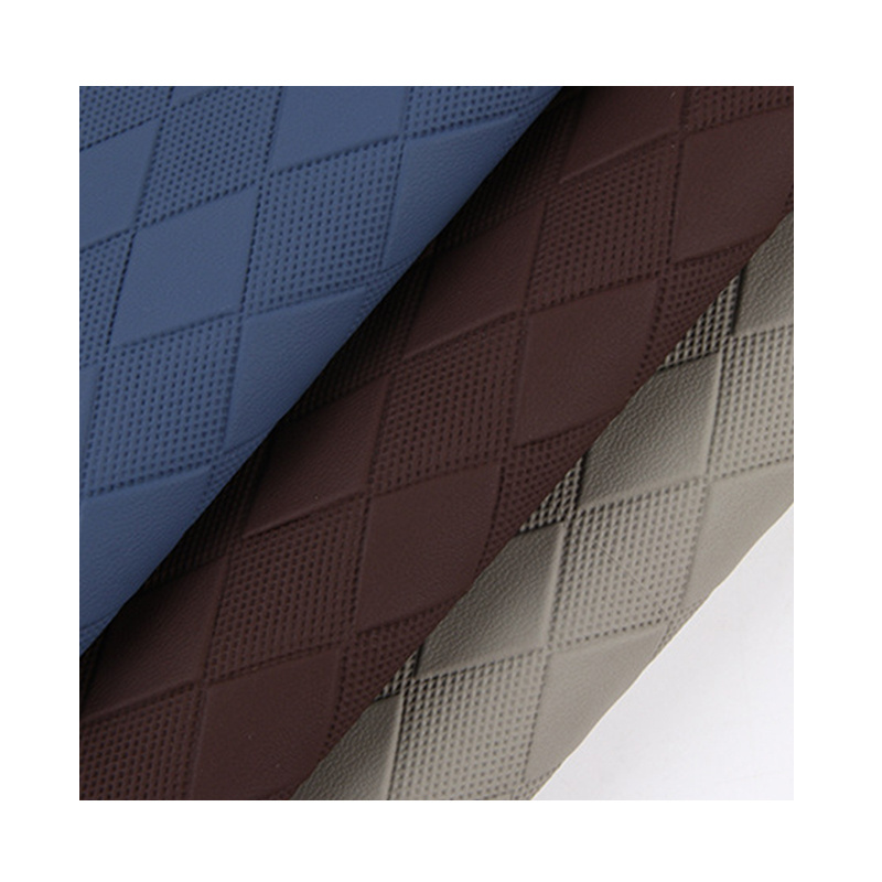 PVC small rhombus texture synthetic leather product fabric for car foot mat car seat cushion pillow