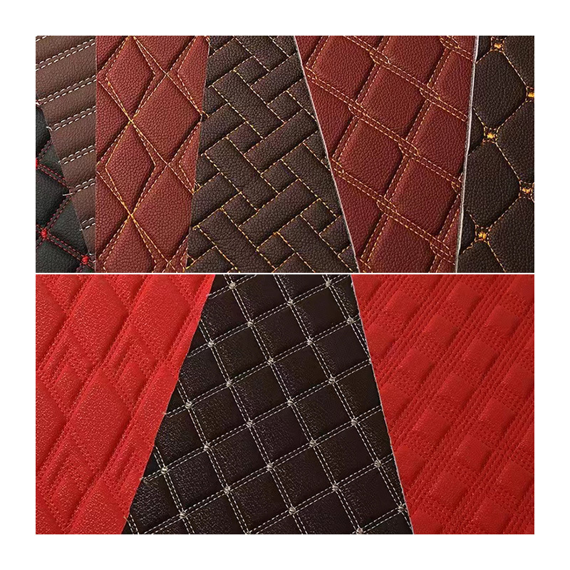 Leather for car seat car floor mat customize various shapes design texture prints synthetic leather product fabric wholesale