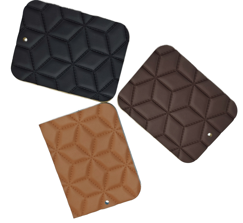 Wholesale Diamond Embossed PVC Synthetic Leather Stylish Car Floor Mats Sofa Covers Stretchable Decorative Bags Umbrellas