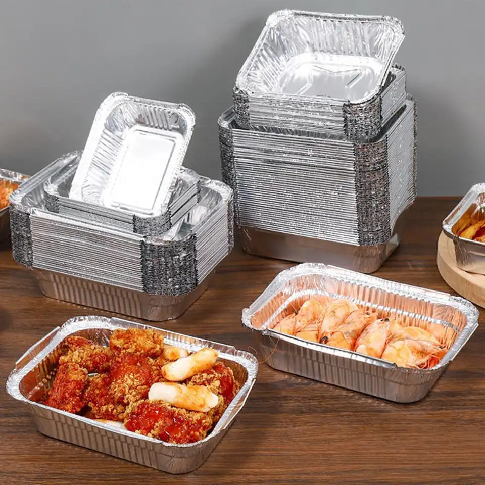 Colored aluminum food tray cake cup dessert shop foil container hotel restaurants disposable pie foil container