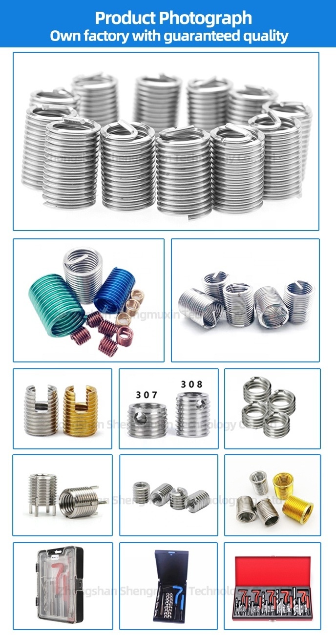 302 Slotted Thin-walled Self Tapping Screw Sleeve M5-M6-M8-M10-M12-M14 Self-tapping Inserts