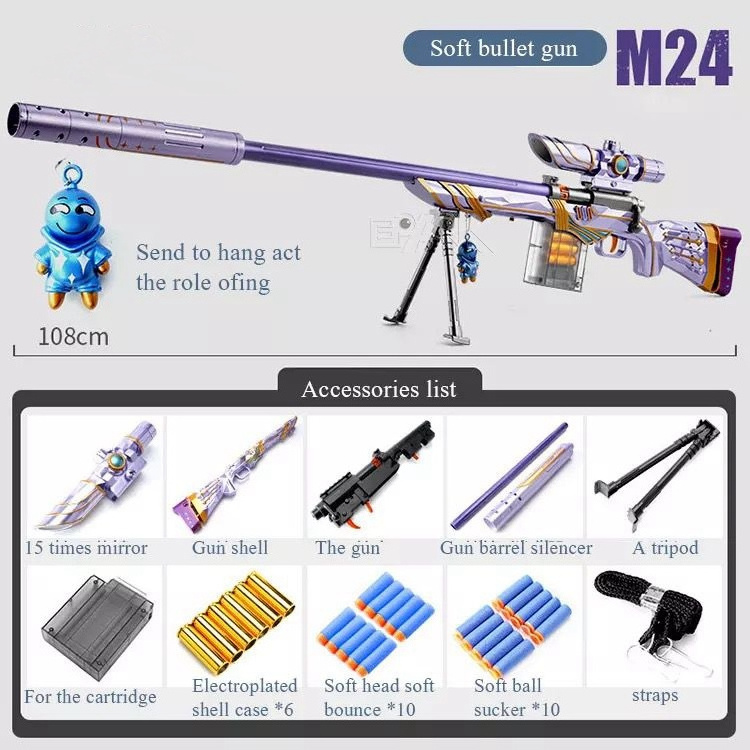 Wholesale Soft Bullet Toy Gun Pistol Sniper Rifle Plastic Gun For Children Gifts Suitable For Toy Gun