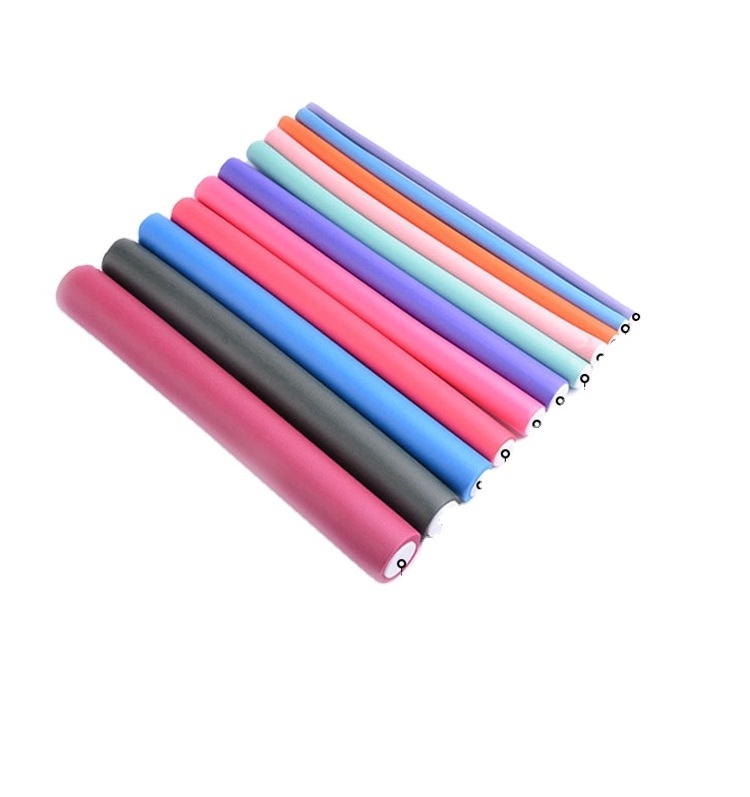 Curling Iron Pearl Sponge Stick Multi-size Rubber Cold Press Hair Roll Rubber Foam Roller Flex Perm Rods