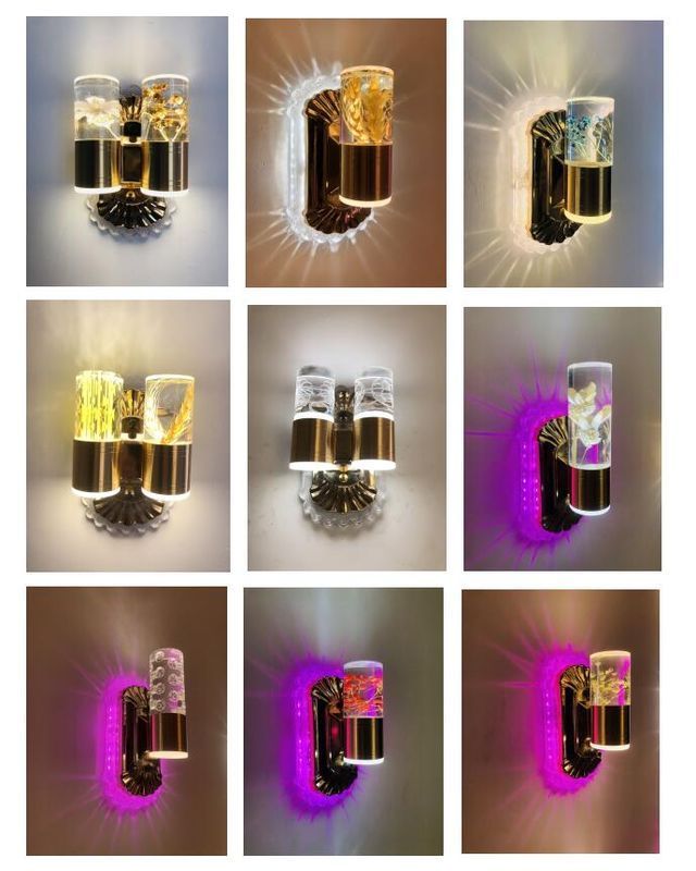 SHENGPAI rgb light sconce 110-240v wall lamp contemporary residential background wall decoration wall lamp modern