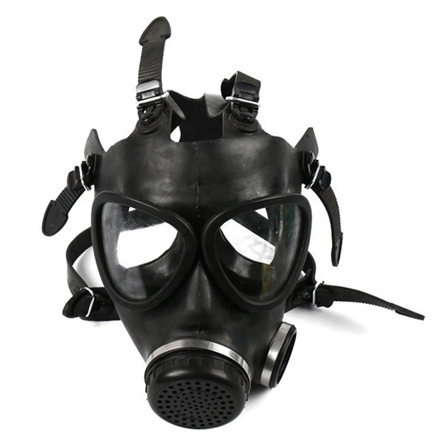 Anti-pollution rescue Special Forces tactical Safety reusable full face chemical toxic gas respirator mask with filter canister