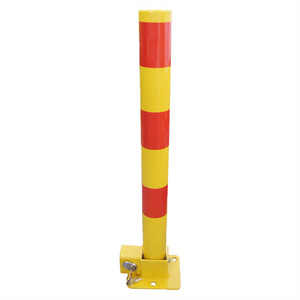 Steel Durable Portable Removable Park Safety column Blocker folding Manual Parking pile Lock barrier Parking bollard post lock