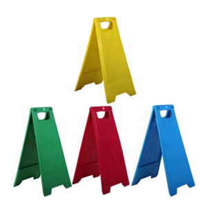 Custom multicolor printable A-Shape Foldable Plastic Warning safety hazard slippery board signage Wet Floor Caution Sign