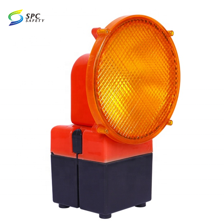 Led amber flashing hazard blinker Battery Operated Road traffic safety barricade fence construction warning strobe light