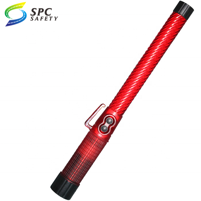 Multi-function high hardness waterproof handheld emergency self defense LED warning wand traffic light stick safety baton