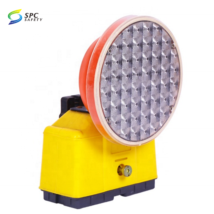 Led amber flashing hazard blinker Battery Operated Road traffic safety barricade fence construction warning strobe light