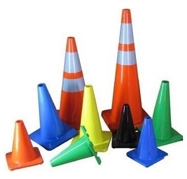 Customized PVC flexible multiple different colors styles widely used outdoor sport urban construction road traffic safety cone