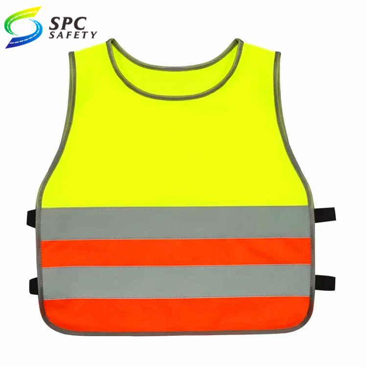 EN1150 V Shape Design Reflective Safety Vest School Uniform Kids Hi Viz Pullover safety vest for children