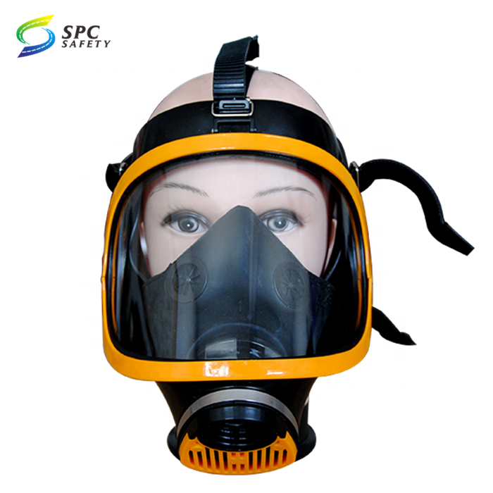 Industrial polishing Chemical Painting Welding Survival Full face respirator Gas mask with activated carbon filter canister