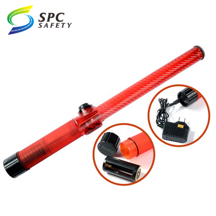 54cm battery rechargeable handheld led warning signal wands Emergency self-defense safety Traffic stick light security Baton