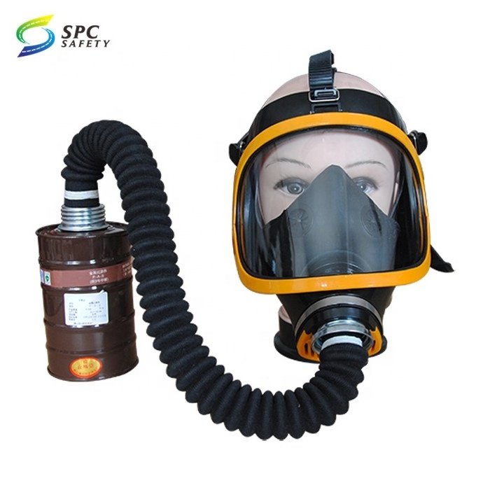 Industrial polishing Chemical Painting Welding Survival Full face respirator Gas mask with activated carbon filter canister