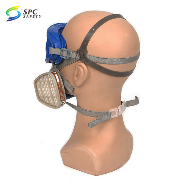 High quality spray paint toxic chemical mining workplace safety protective half face facepiece gas respirator mask with goggles