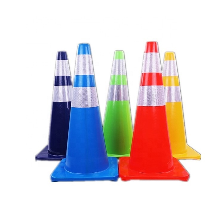 Customized PVC flexible multiple different colors styles widely used outdoor sport urban construction road traffic safety cone