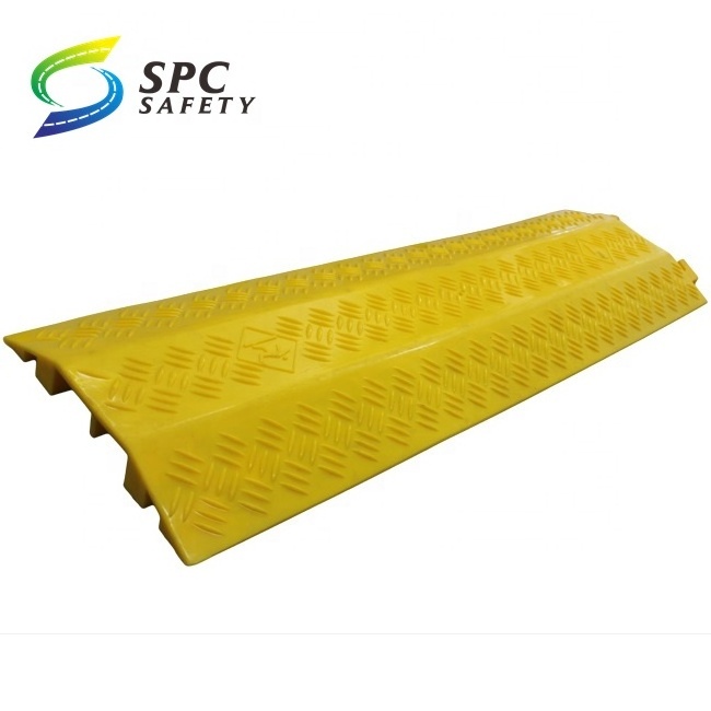 Wholesale lightweight durable Polyurethane plastic office floor 2 channel cable ramp wire cord Protector drop over Cable covers