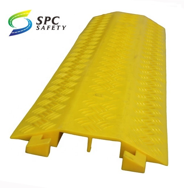 Wholesale lightweight durable Polyurethane plastic office floor 2 channel cable ramp wire cord Protector drop over Cable covers