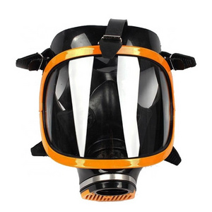 Industrial polishing Chemical Painting Welding Survival Full face respirator Gas mask with activated carbon filter canister