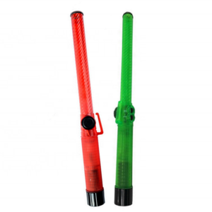 Heavy duty 43cm rainproof rechargeable led warning traffic signal wands self-defense light stick safety batons with flashlight