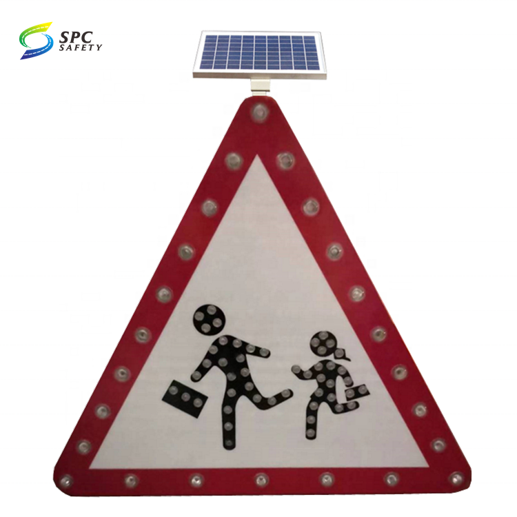 IP65 waterproof safety warning crosswalk traffic signal flashing light road crossing signage Solar powered Led pedestrian signs