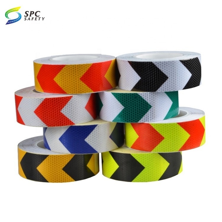 Roads safety vehicles trucks trailers sticker adhesive warning tape roll Red white striped reflective Conspicuity tape