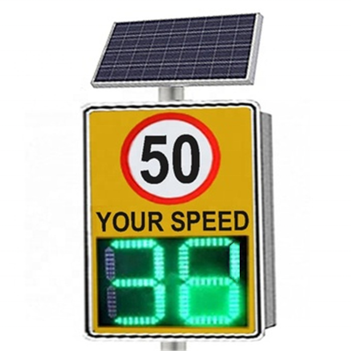 Driveway Solar panel powered Led detector display radar check speed limit sign Solar Variable radar speed feedback warning signs