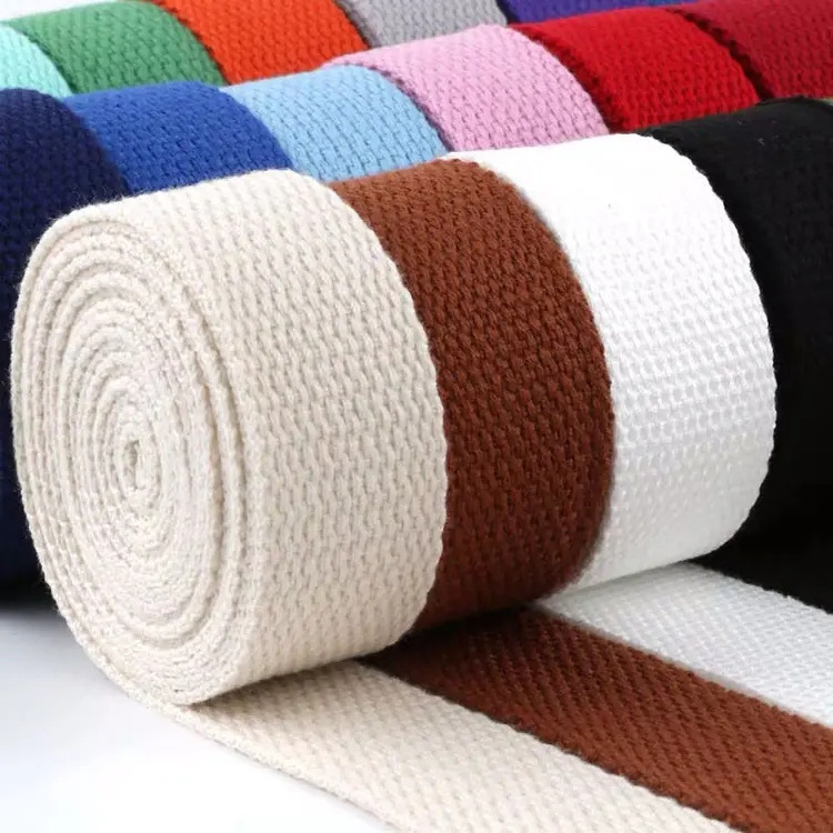 1 Inch Nylon Webbing Clothes Ribbon Accessories Outdoor Sport Bag Belt Rubber Cotton Webbing for Clothing