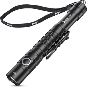 Wuben T2 Outdoor Camping Hiking lightweight Flash light Mini Torch IP68 Waterproof AA EDC Tactical Flashlight