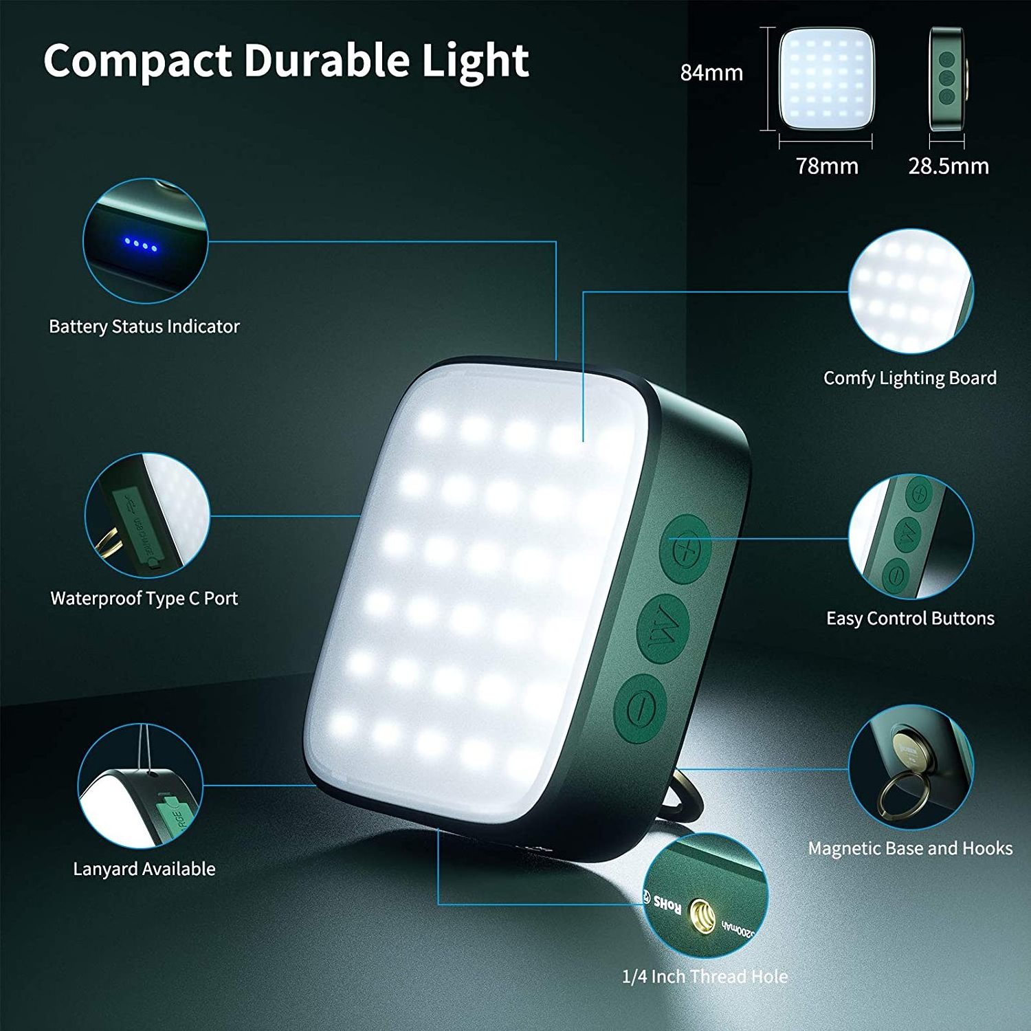 IP65 Outdoor Power Bank Small Rechargeable Portable camping lantern