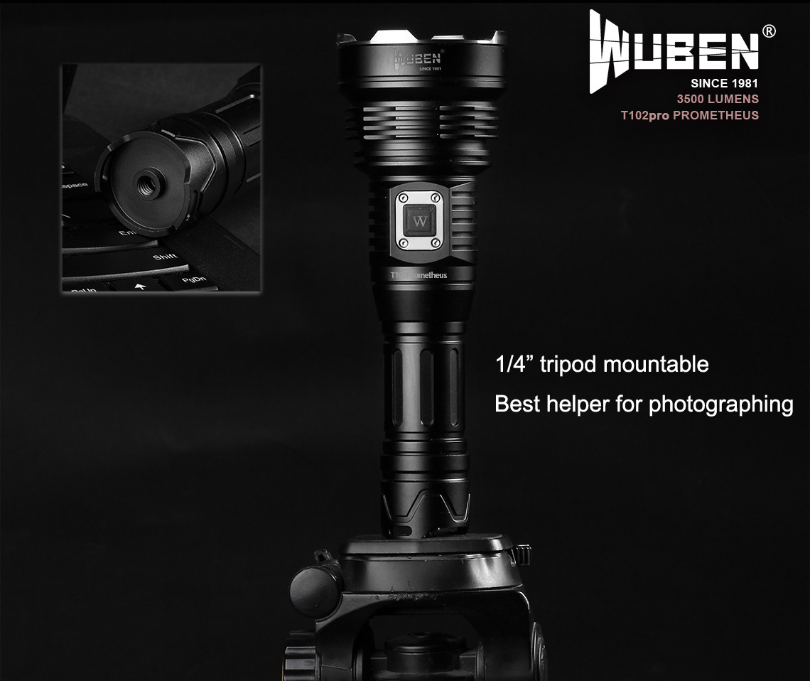 Wuben T102 Torch Light Lanterna Xhp Xhp70.2 Powerful Led Flashlight