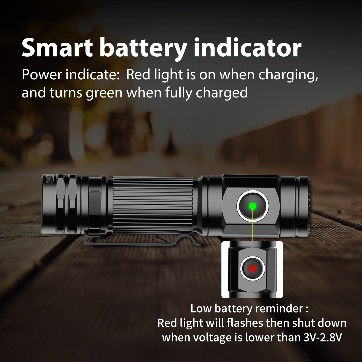 Torch light rechargeable battery torch edc work recharging usb charge flashlight