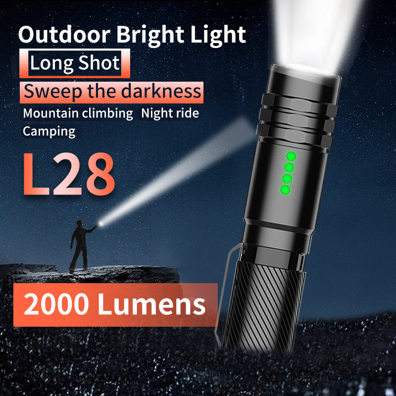 L28 High Lumen rechargeable torch for home camping emergencies Handheld Flashlights