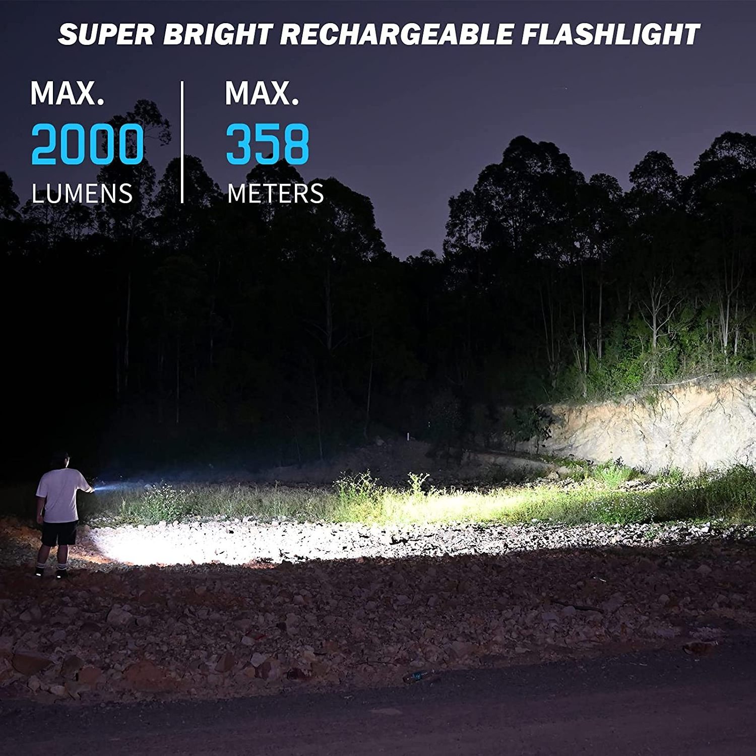 Wuben C2 2000 lumens emergency waterproof super bright small magnetic rechargeable lep mini tactical led flashlights