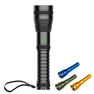 long range Aluminum Zoom Power flash light rechargeable Tactical flashlight