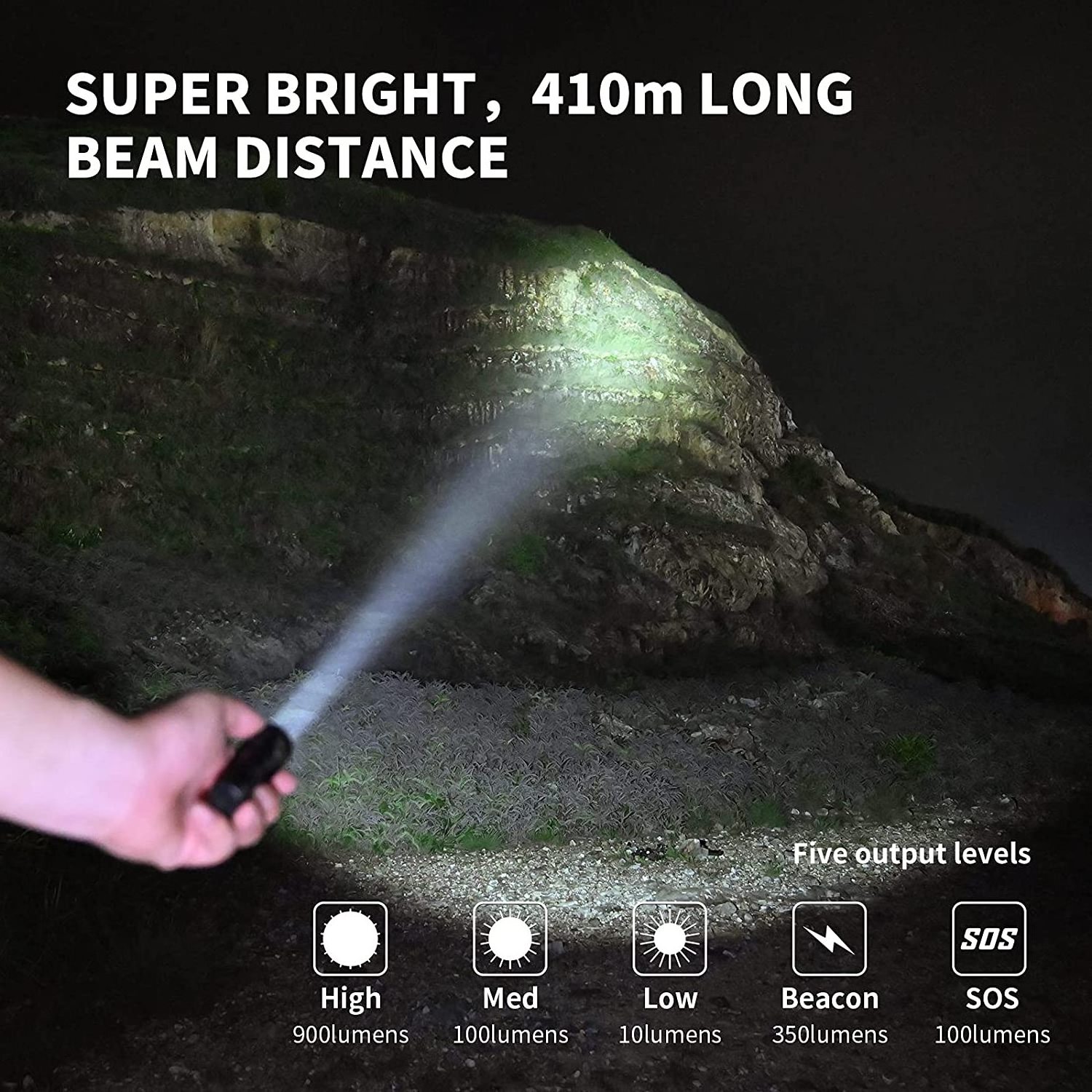 Wuben E6 mini pocket led camping torch portable small tiny long range high power flashlight