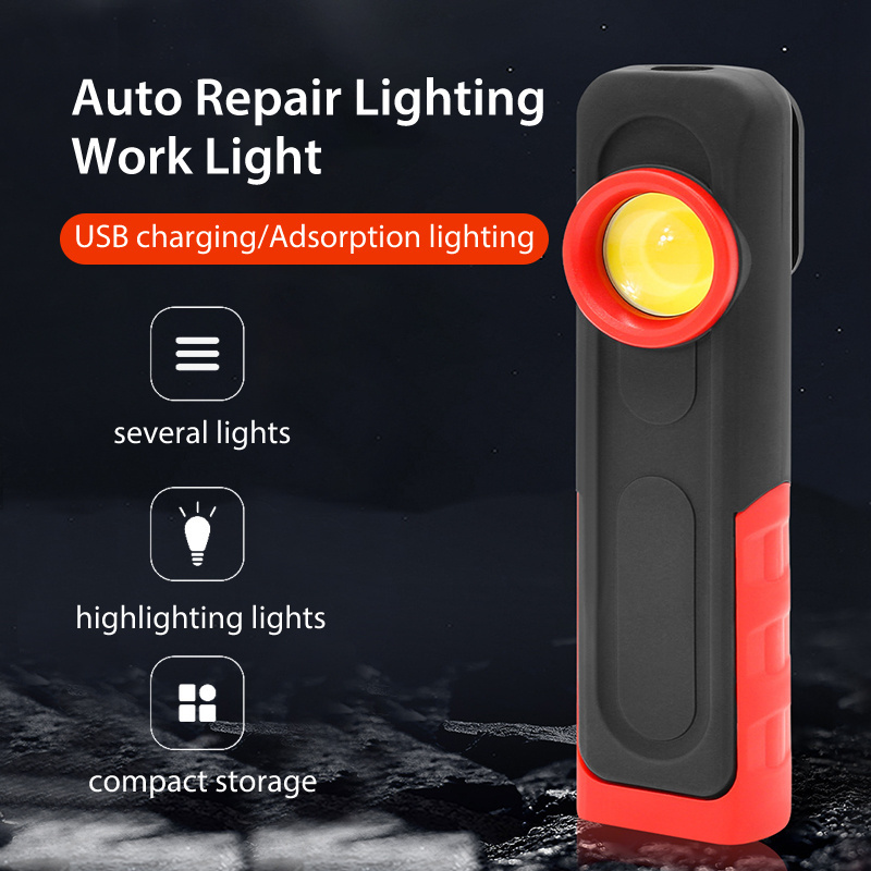 500 lumens repair outdoor camping emergency light COB portable magnetic base POCKET LED WORK LIGHT