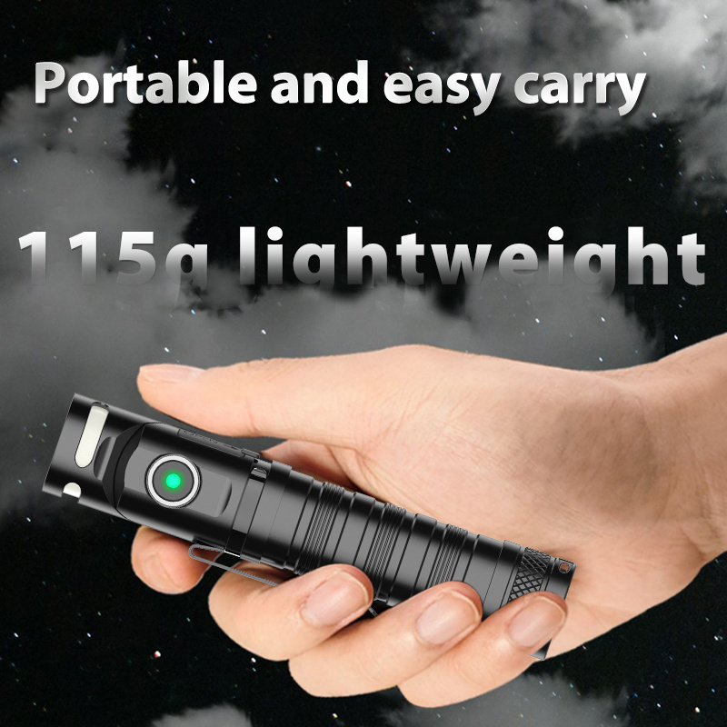 New compact portable  multiple working light 18650 li-ion battery 180 Rotating Head EDC Flashlight