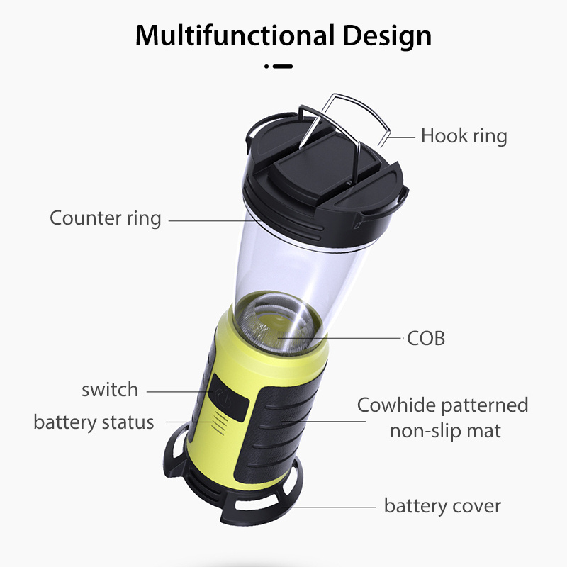 350LM IP44 Waterproof Portable outdoor Camping Essential emergency usb rechargeable camping lantern