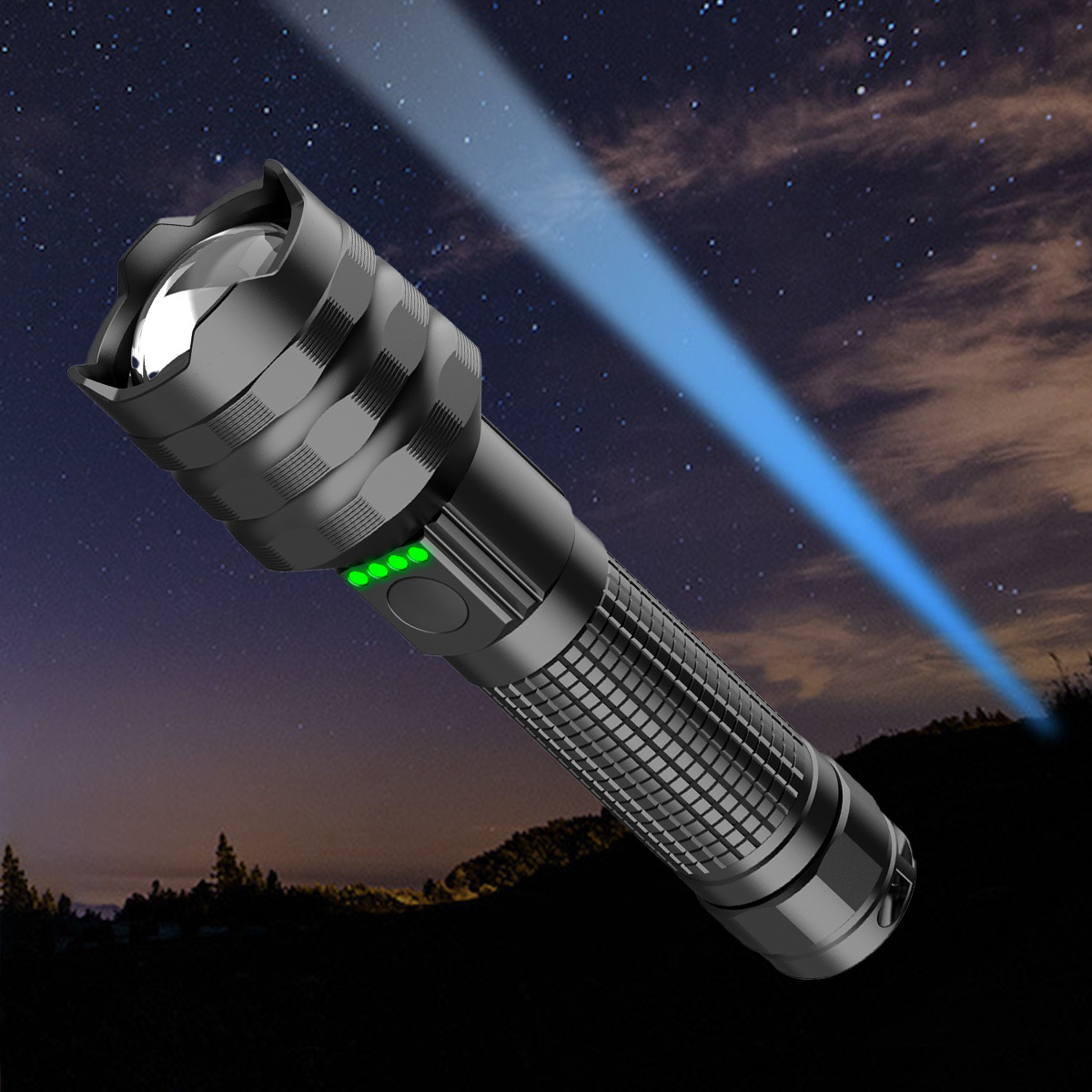 high power industrial Tactical 18650 Rechargeable Battery Flashlights White laser Flashlight