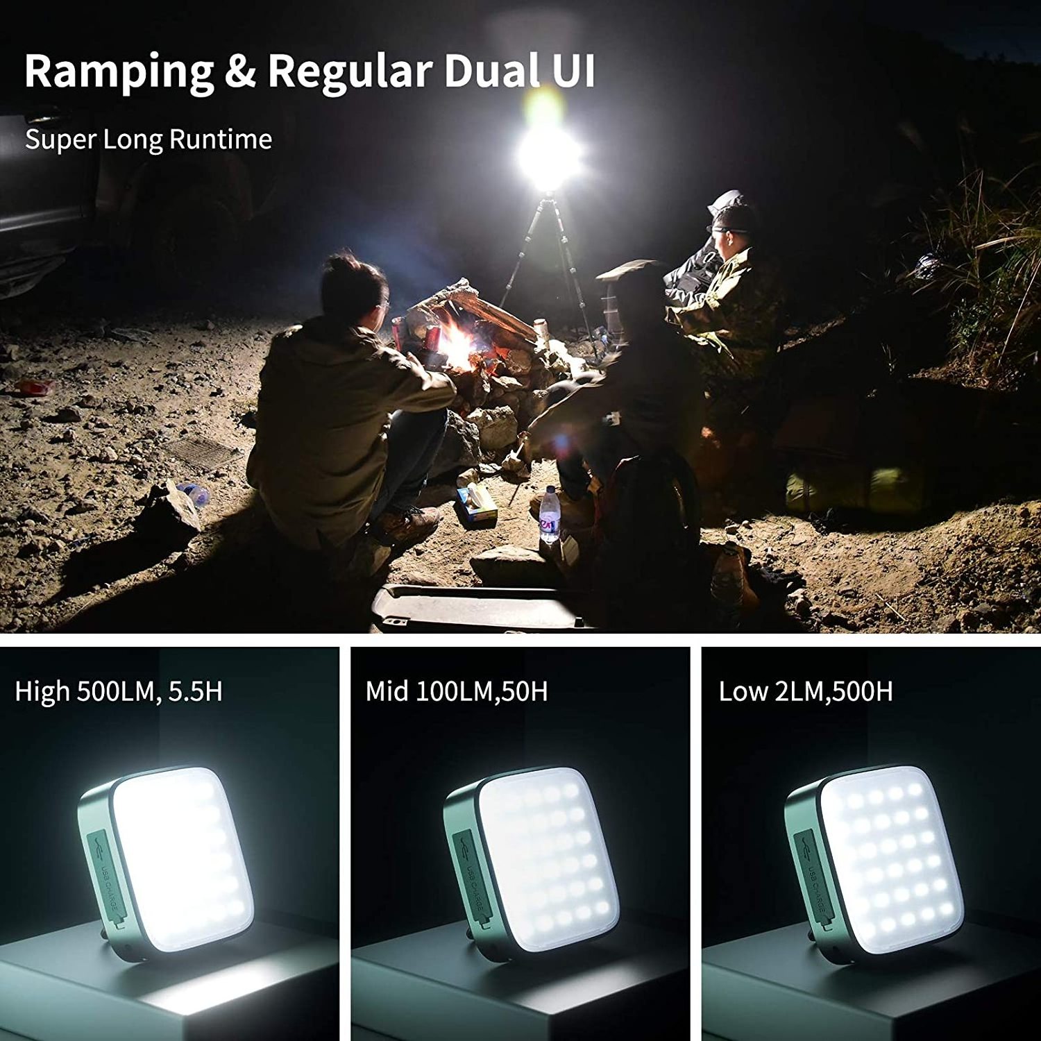 IP65 Outdoor Power Bank Small Rechargeable Portable camping lantern