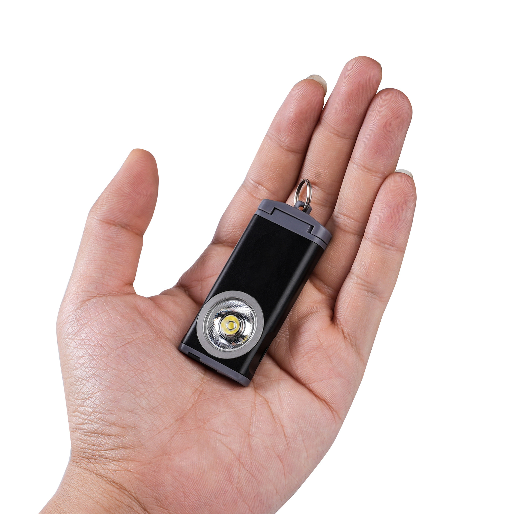 Portable Pocket size led mini rechargeable key chain light flashlight