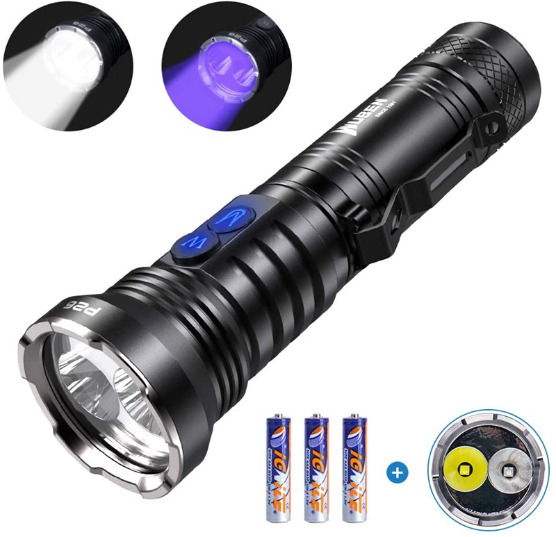 WUBEN 365nm UV Flashlight P26 White Light 500 Lumens LED Taschenlampe