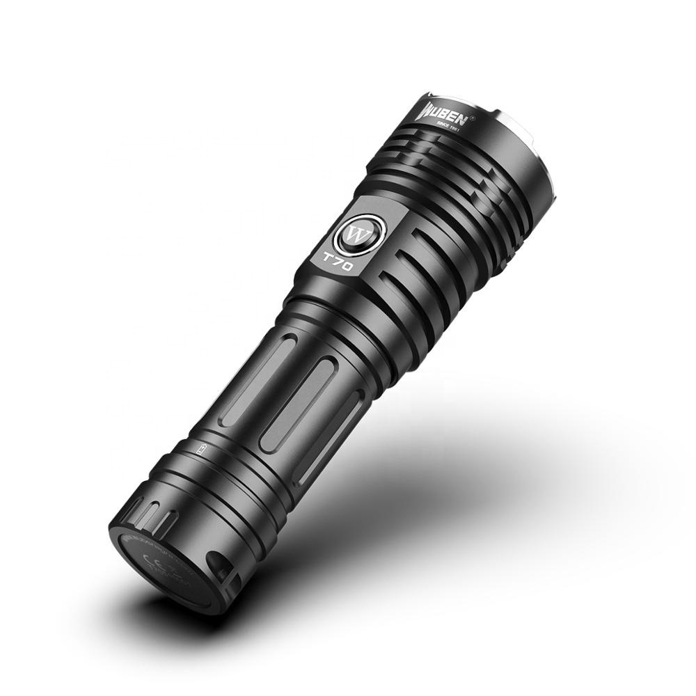 T70 High Lumens 4200 Lumens Waterproof Rechargeable LED Torch Tactical Camping Flashlight