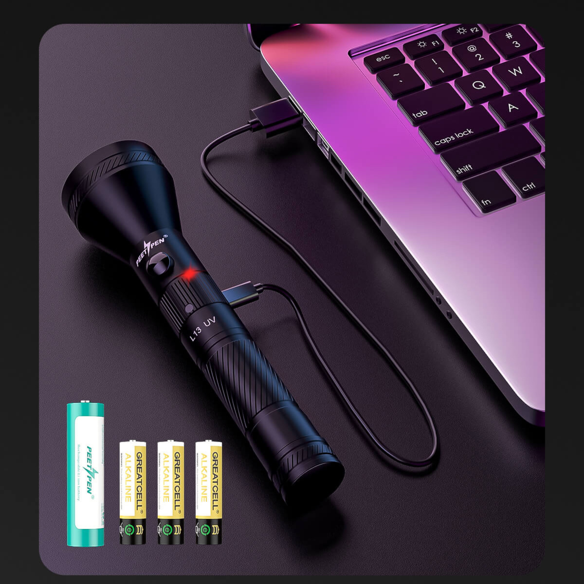 Waterproof  365nm UV Torch Light Detector Led Purple Light Black Light LED UV flashlight money detector for Dog Urine Bed Bug