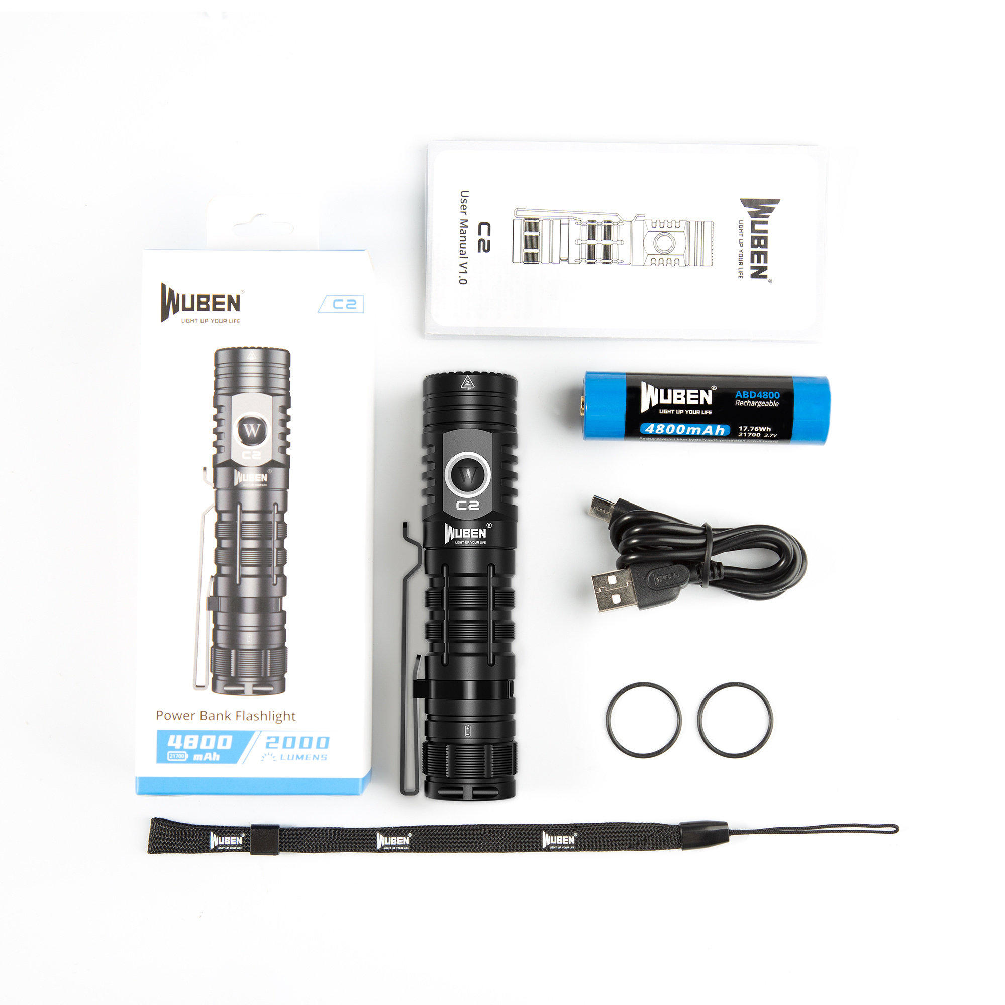 HIGH POWER MINI TORCH 21700 18650 TYPE C Rechargeable Led MINI Flashlight