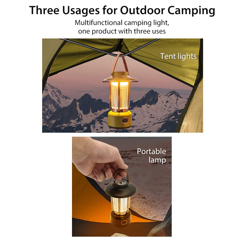 Portable outdoor rechargeable tent emergency power battery tent Camping light camping lantern