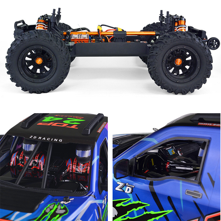 Remote Control Toy Zd Racing Rockrt-Rc 1/7 Scale 8S 4Wd Brushless Electric Off-Road Monster Truck 80Km/H