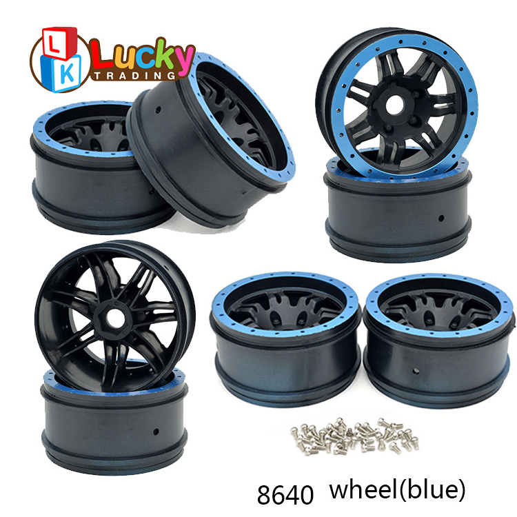 ZD Racing DBX-07 Car Wheel 8639 Tire With Foam Insert 8642 Wheel & Tire Set(blue) 8643 Wheel & Tire Set(Titanium grey)